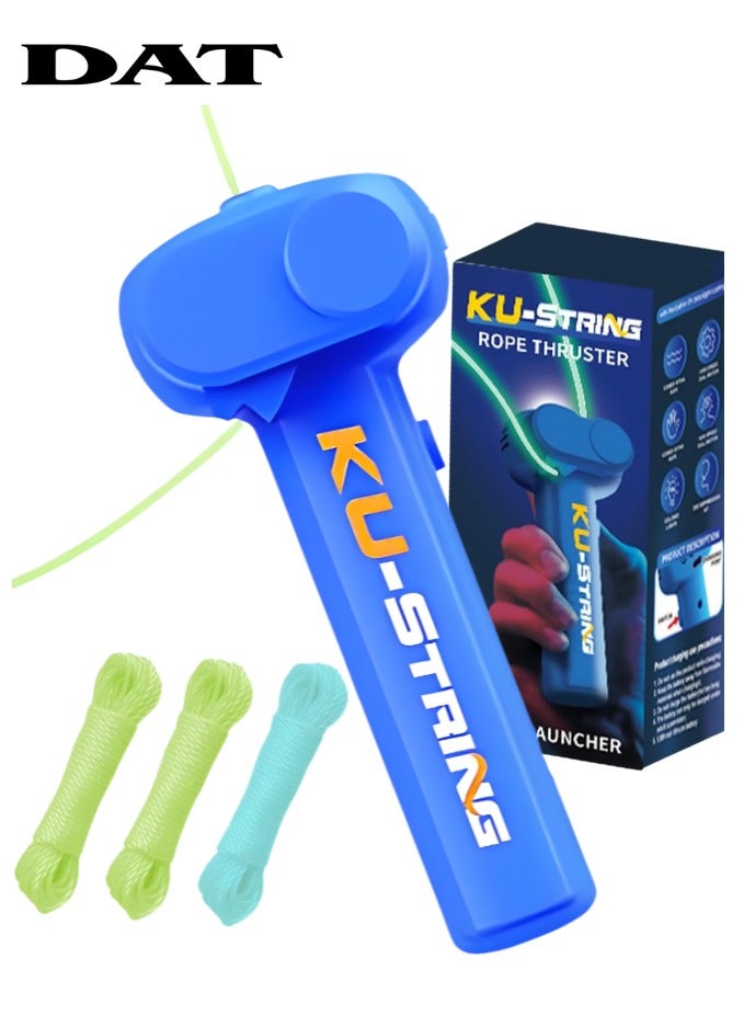 DAT KU-String Rope Thruster String Shooter Toy, USB-C Rechargeable with Built-in Lithium Battery, Light-Up String Launcher with 3 String Loops, STEM Trick Toy - Image 1